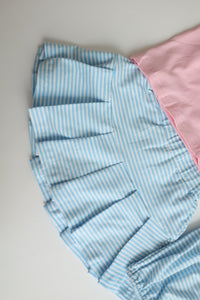 Pink/Blue Stripe Skort Set