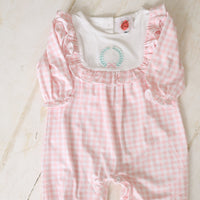 Ruffled Monogram Collection - Girl Romper