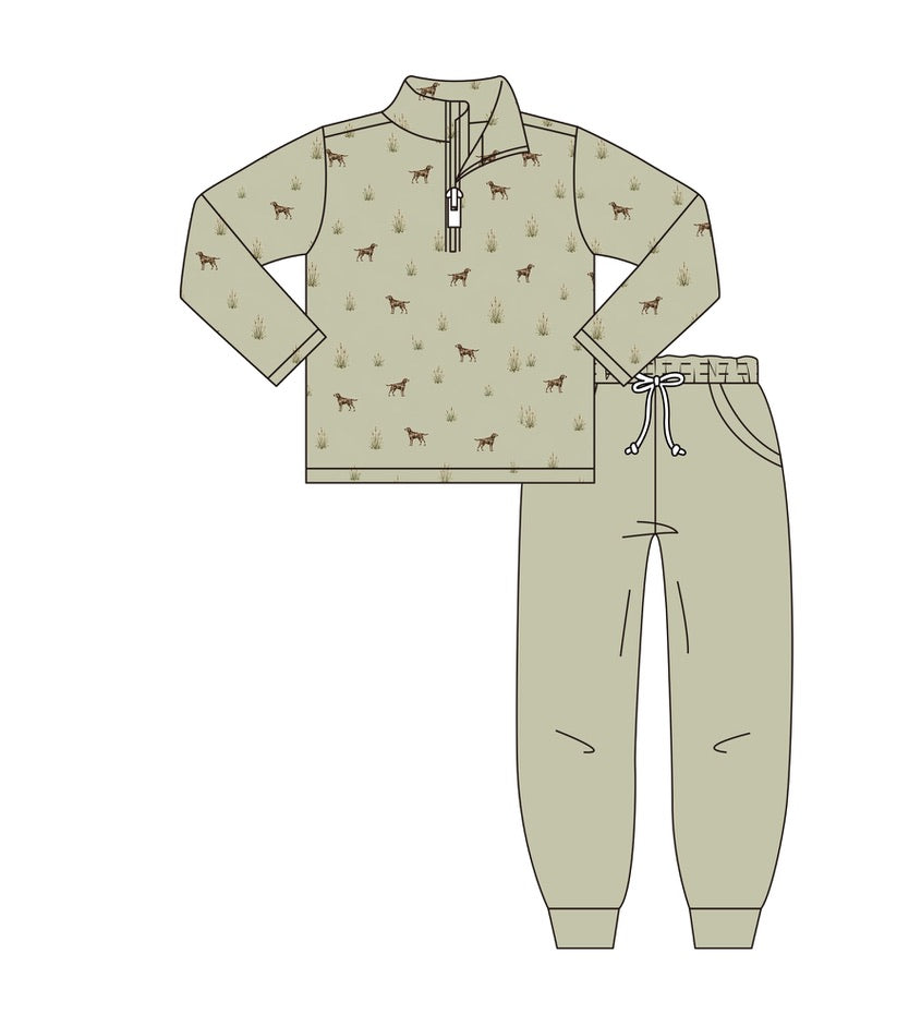 Hunting Dog Boys Quarter Zip Set - ETA JANUARY