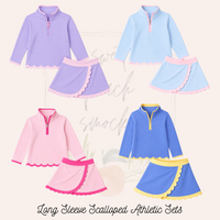Long Sleeved Scalloped Girl Athletic Sets - ETA FEBRUARY