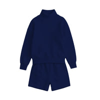 Mock Neck Navy Sweatshirt Set - ETA NOVEMBER