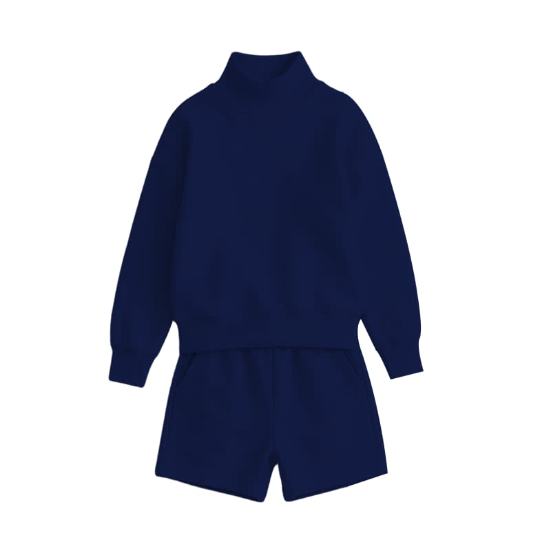 Mock Neck Navy Sweatshirt Set - ETA NOVEMBER