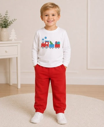 Boys Christmas Train Long Sleeved T-Shirt - ETA OCTOBER