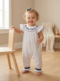 Officially Licensed War Eagle Wardrobe Auburn Girls Romper - ETA AUGUST