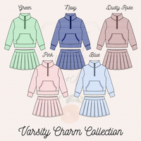 Varsity Charm Dusty Rose Skort Set - ETA NOVEMBER - ETA NOVEMBER