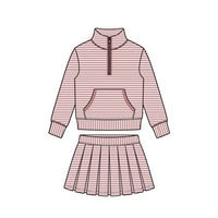 Varsity Charm Dusty Rose Skort Set - ETA NOVEMBER - ETA NOVEMBER