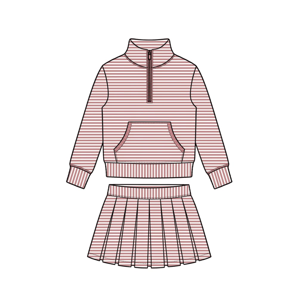 Varsity Charm Dusty Rose Skort Set - ETA NOVEMBER - ETA NOVEMBER