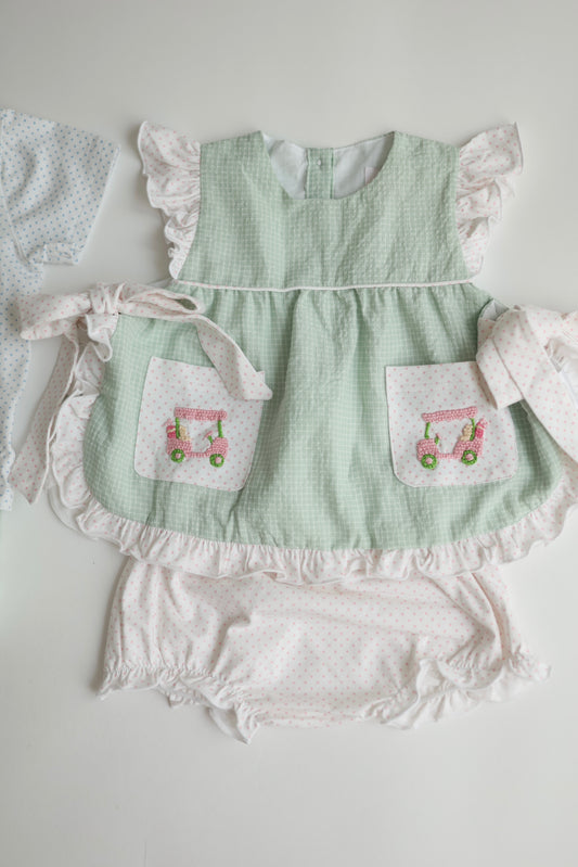 Golf Cart Girl Diaper Set