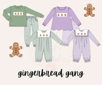 Gingerbread Gang Green Romper