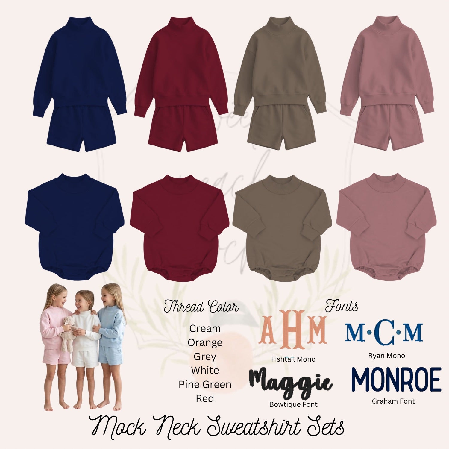 Mock Neck Navy Sweatshirt Bubble - ETA NOVEMBER