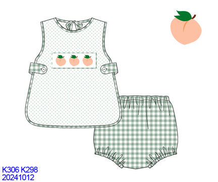 Sweet as a Peach Boys Bloomer Set