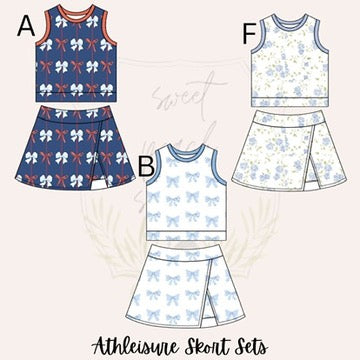 Printed Athleisure Skort Sets   - ETA MAY