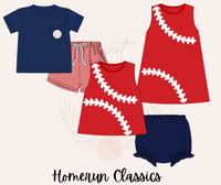 Red Baseball Girls Dress