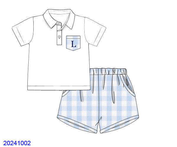 Going Gingham Boys Shorts Set