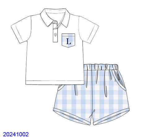 Going Gingham Boys Shorts Set