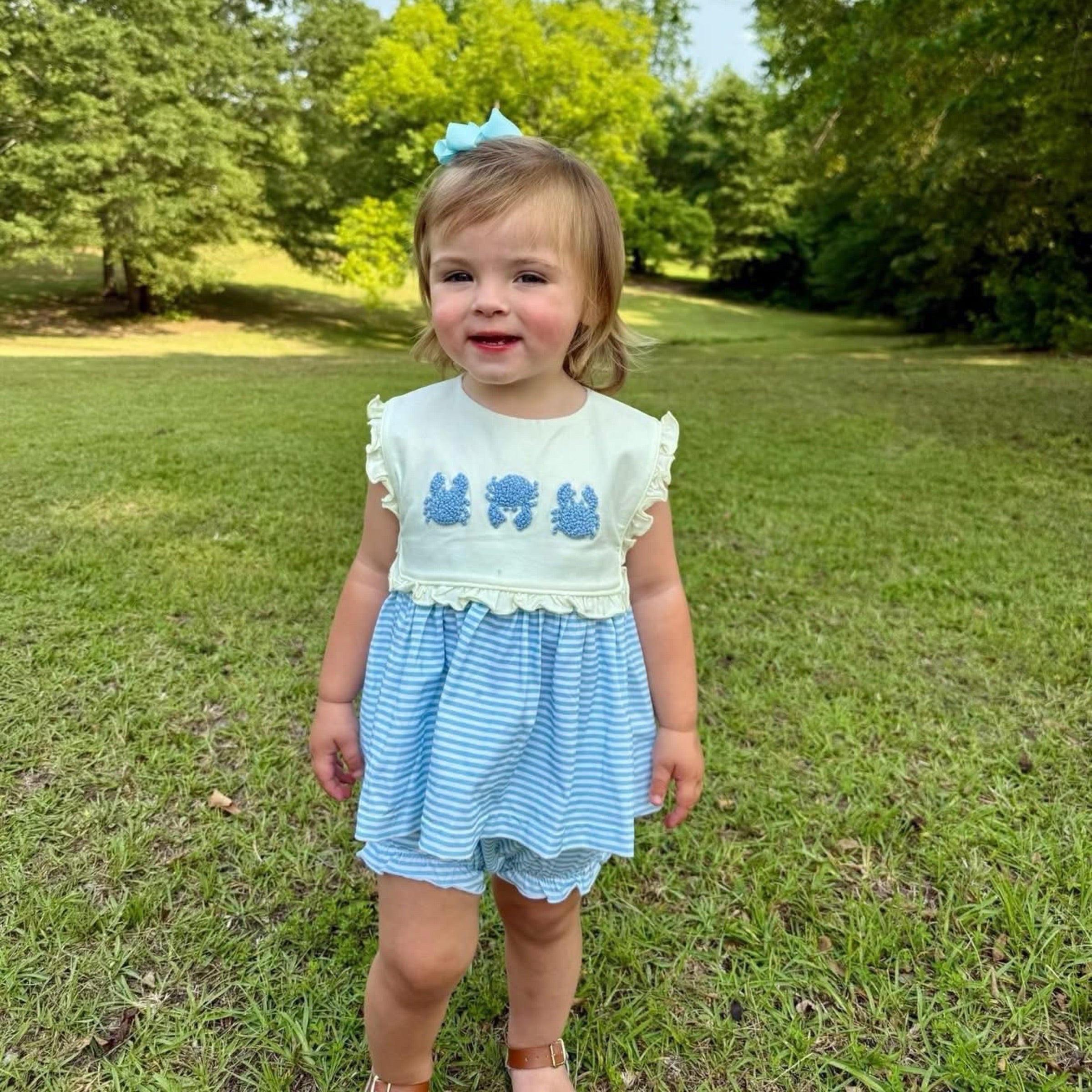 Crabby Chic Girls Bloomer Set