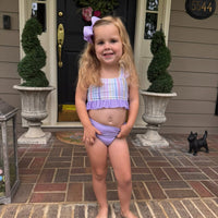 Pastel Stripe Swimmies Ruffle Baby Girl 2-Piece Swimsuit