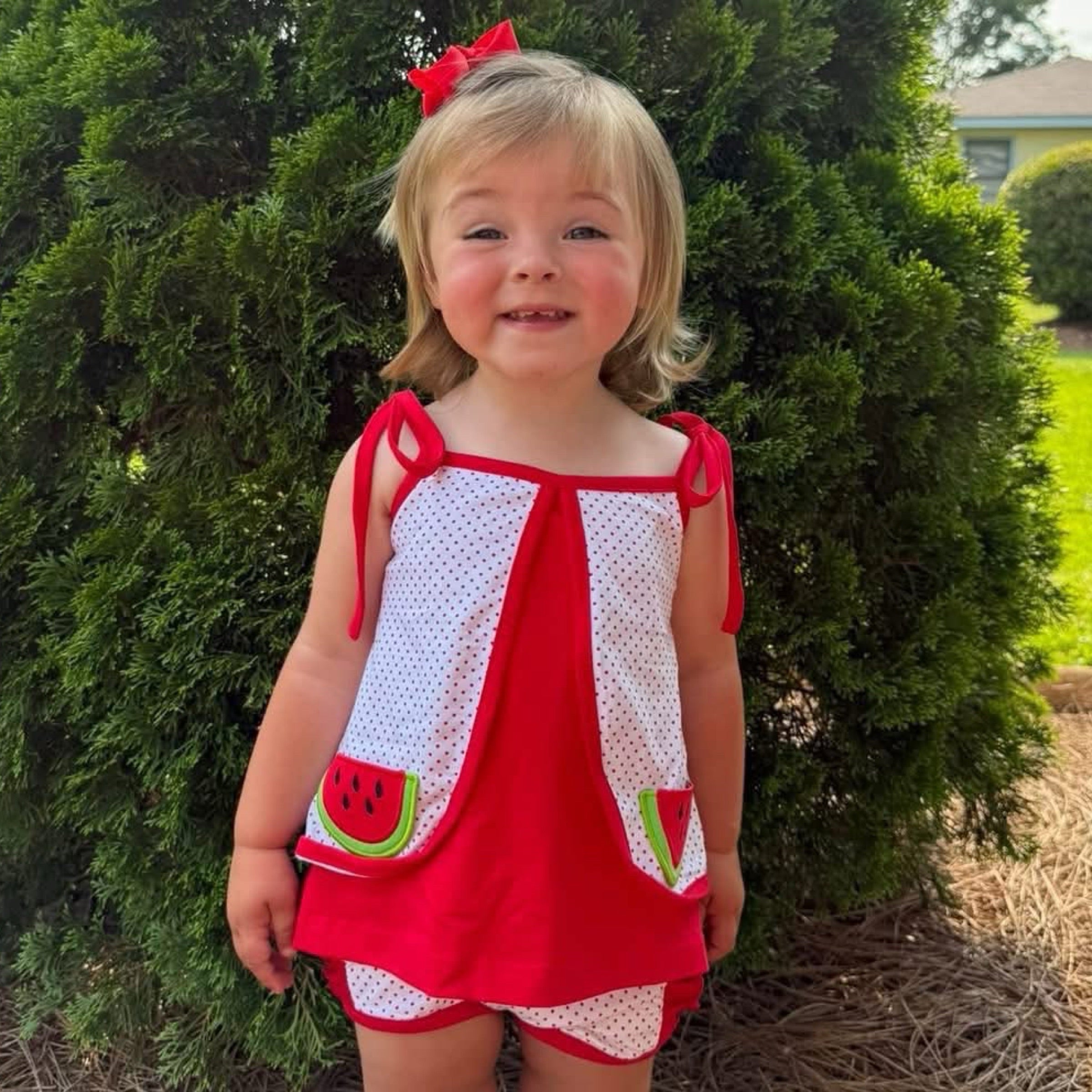 Watermelon Crawl Girls Shorts Set