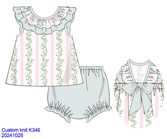 Summer Sage Girls Bloomer Set