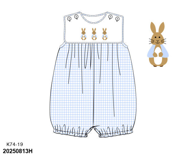 Easter Boys Chocolate Bunnies Romper