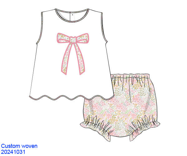 Bow Money Bow Problems Girls Bloomer Set