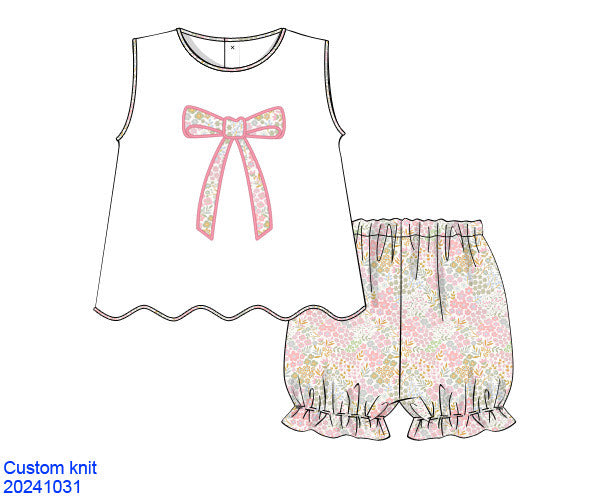 Bow Money Bow Problems Girls Shorts Set