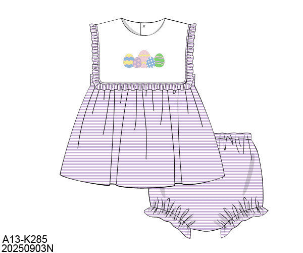 Easter Girls Applique Eggs Set