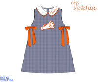 Go Team! Navy Collegiate Football Girls Dress