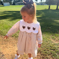 Gingham Gobble Girls Dress