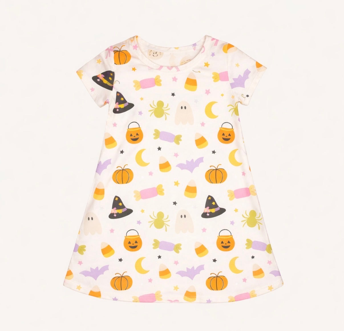 Girls Halloween Print Play Dress - ETA September