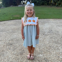 Pumpkin Stripes Girls Dress