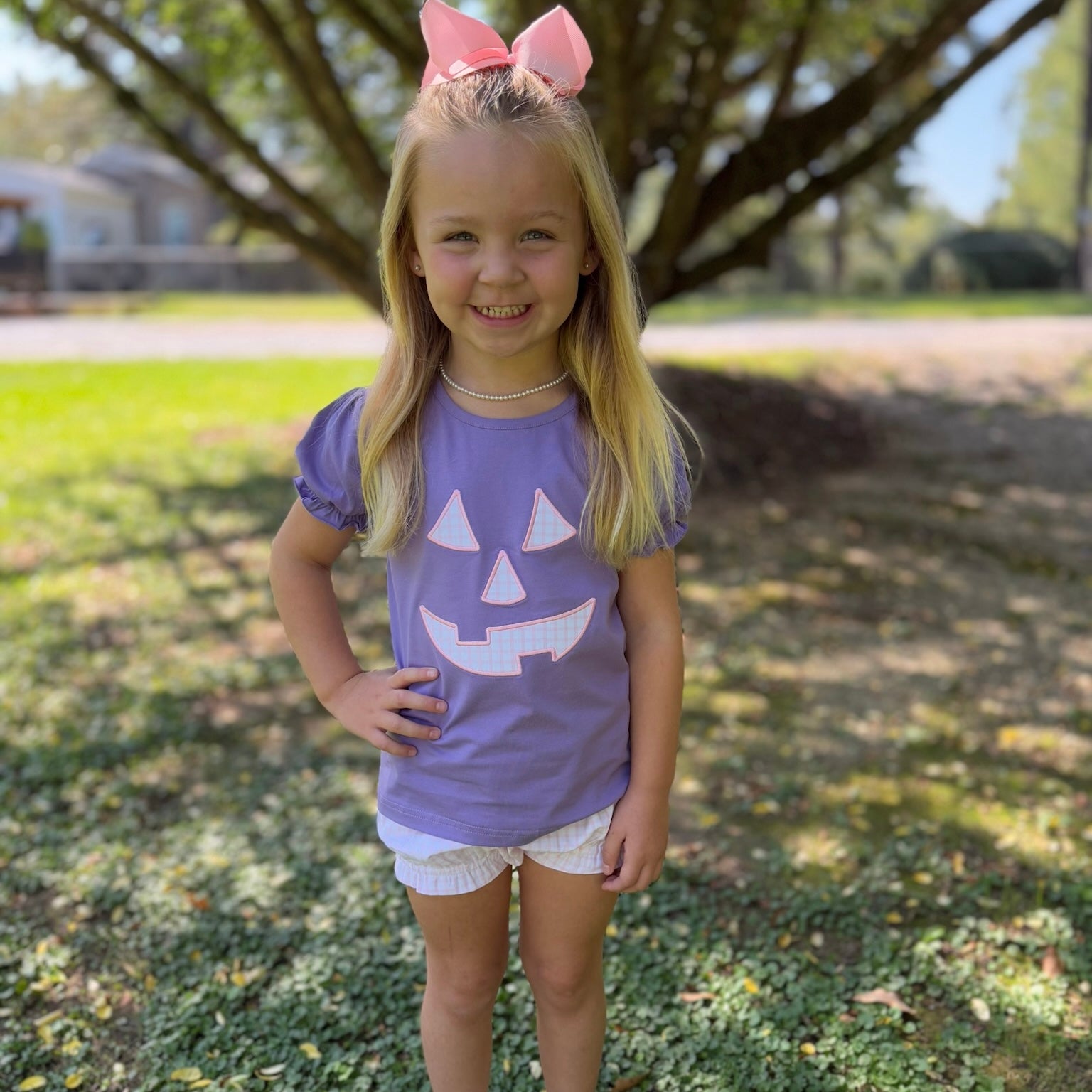 Jack O Lantern Girls Shorts Set