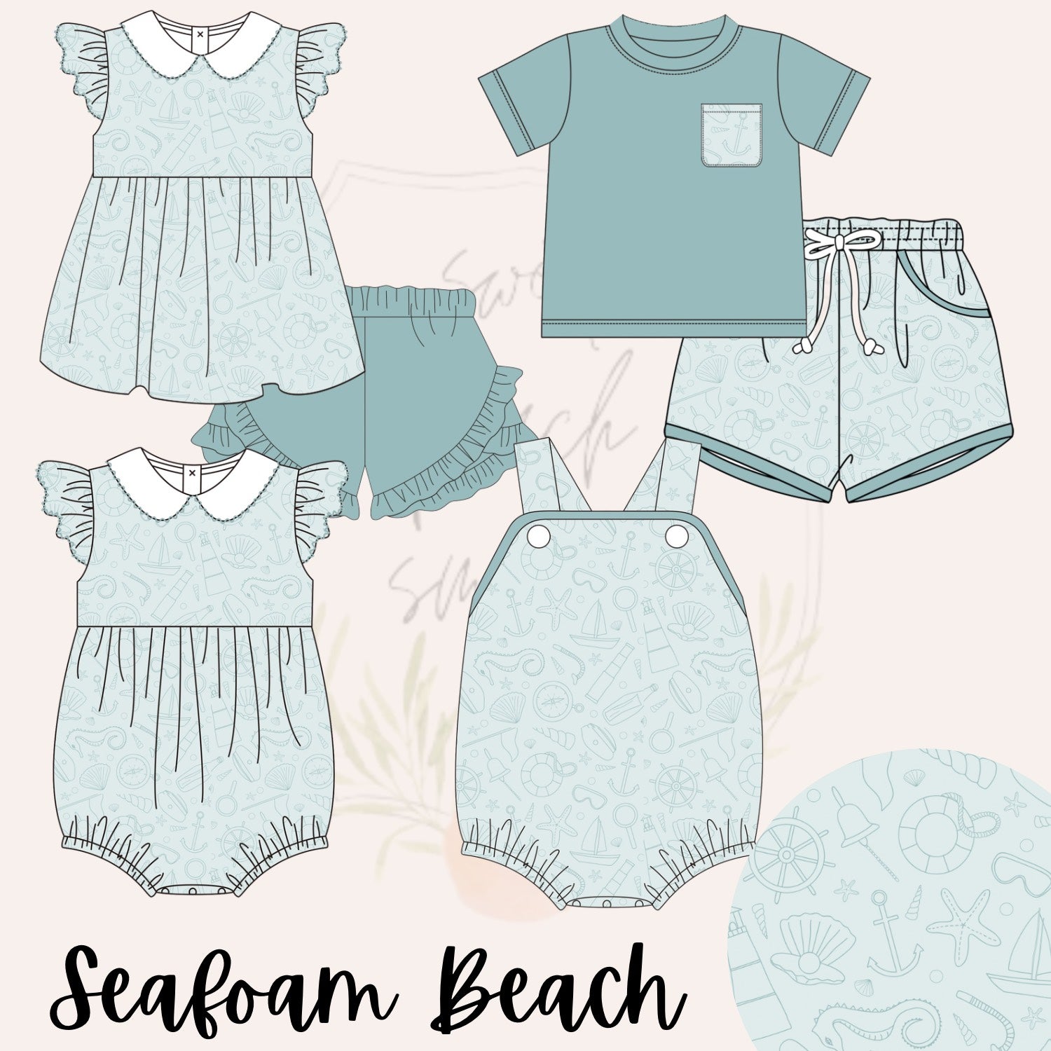 Girls Ruffle Seafoam Bubble