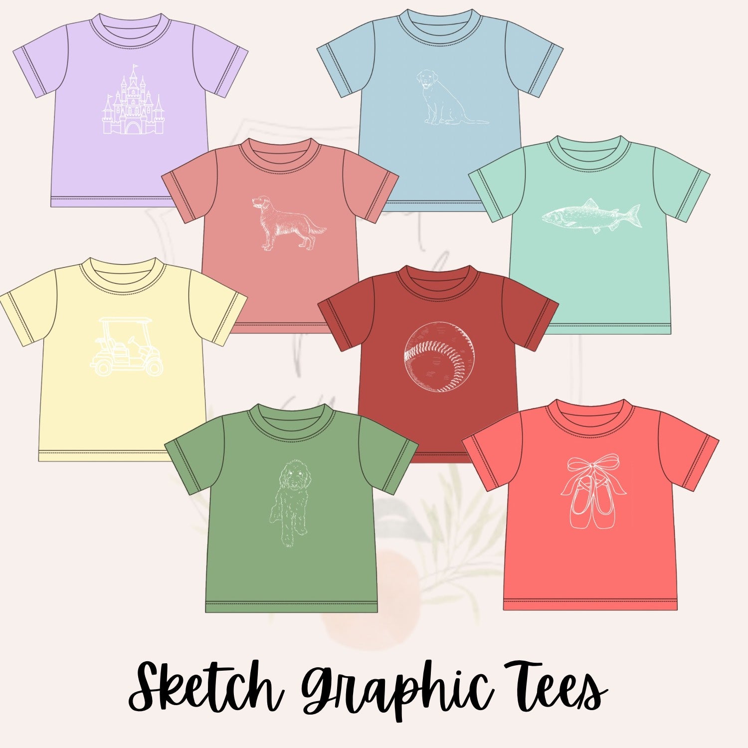 Fish Sketch Graph Tee  - ETA MAY