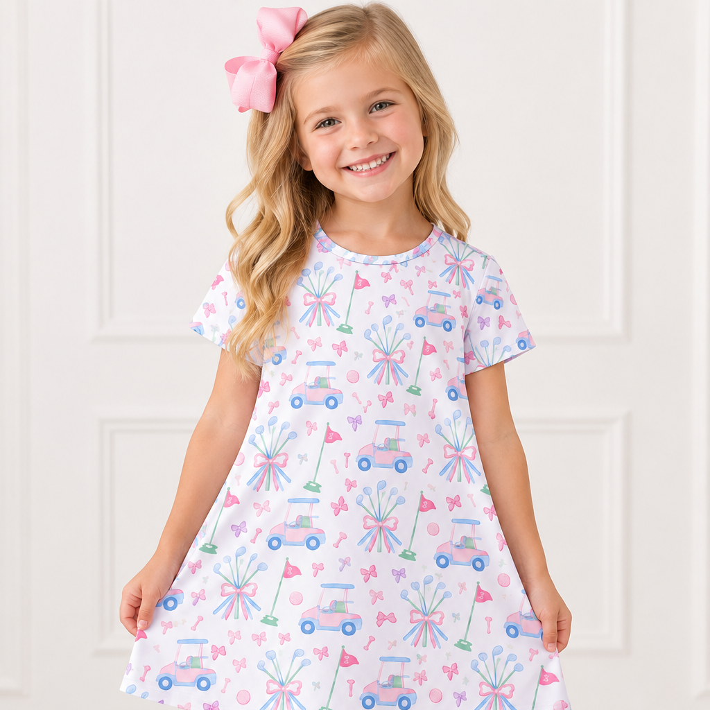 Pretty on the Green Dress in Pastel Golf - ETA MARCH