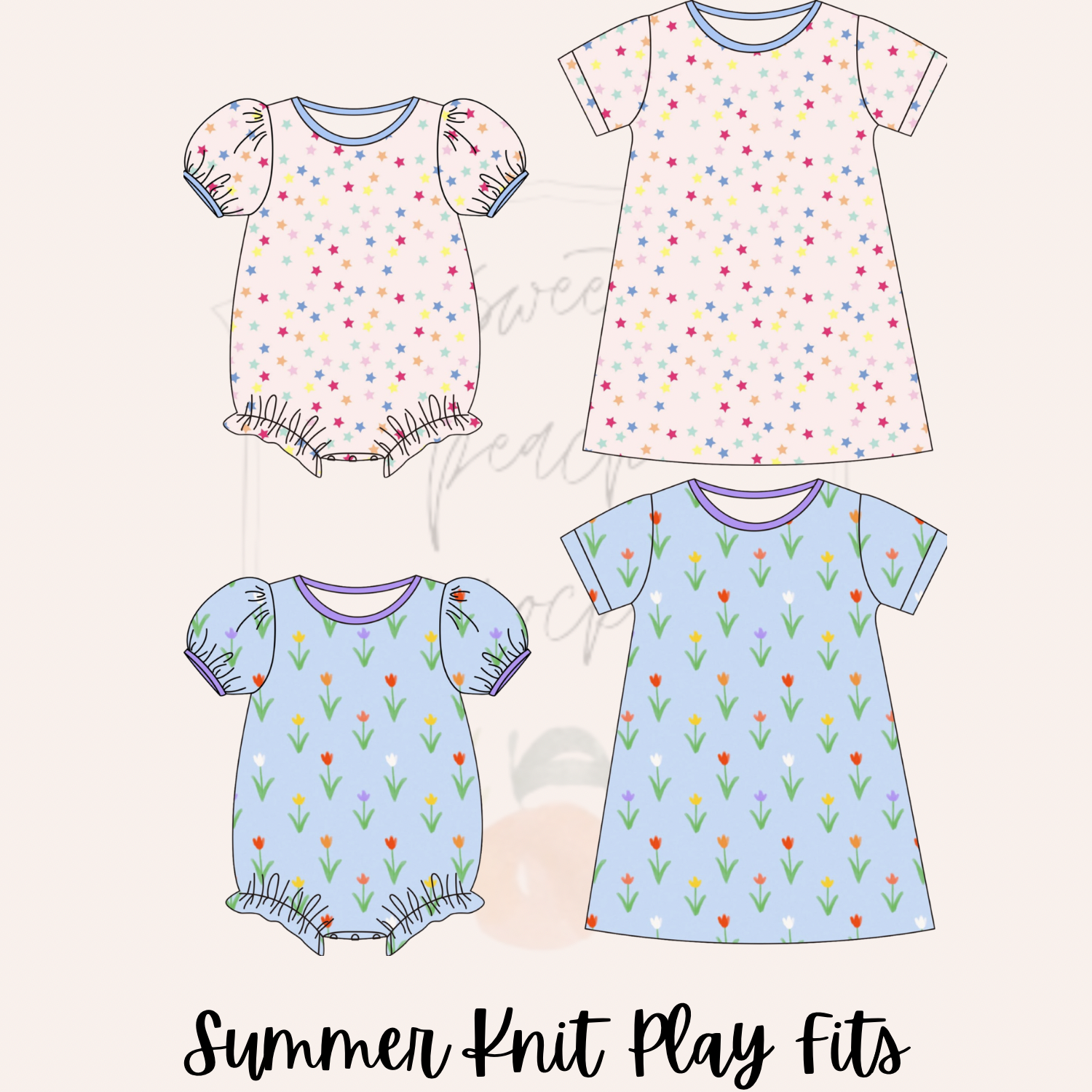 Printed Summer Knit Play Fits - ETA MAY