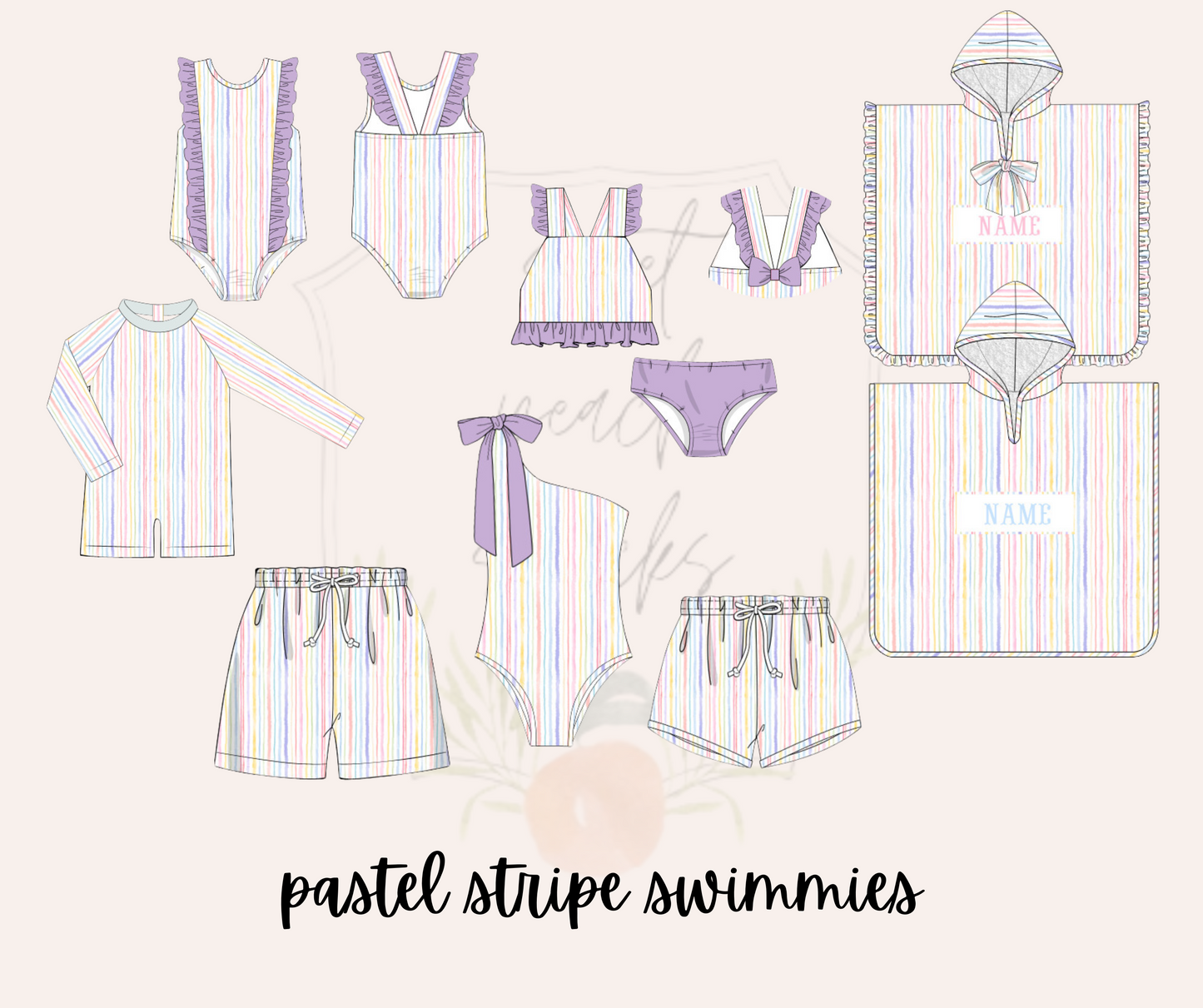 Pastel Stripe Beach Cover Up for Boys