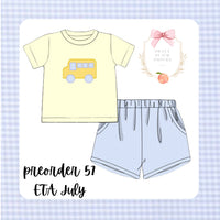 School House Smock Boys Shorts Set
