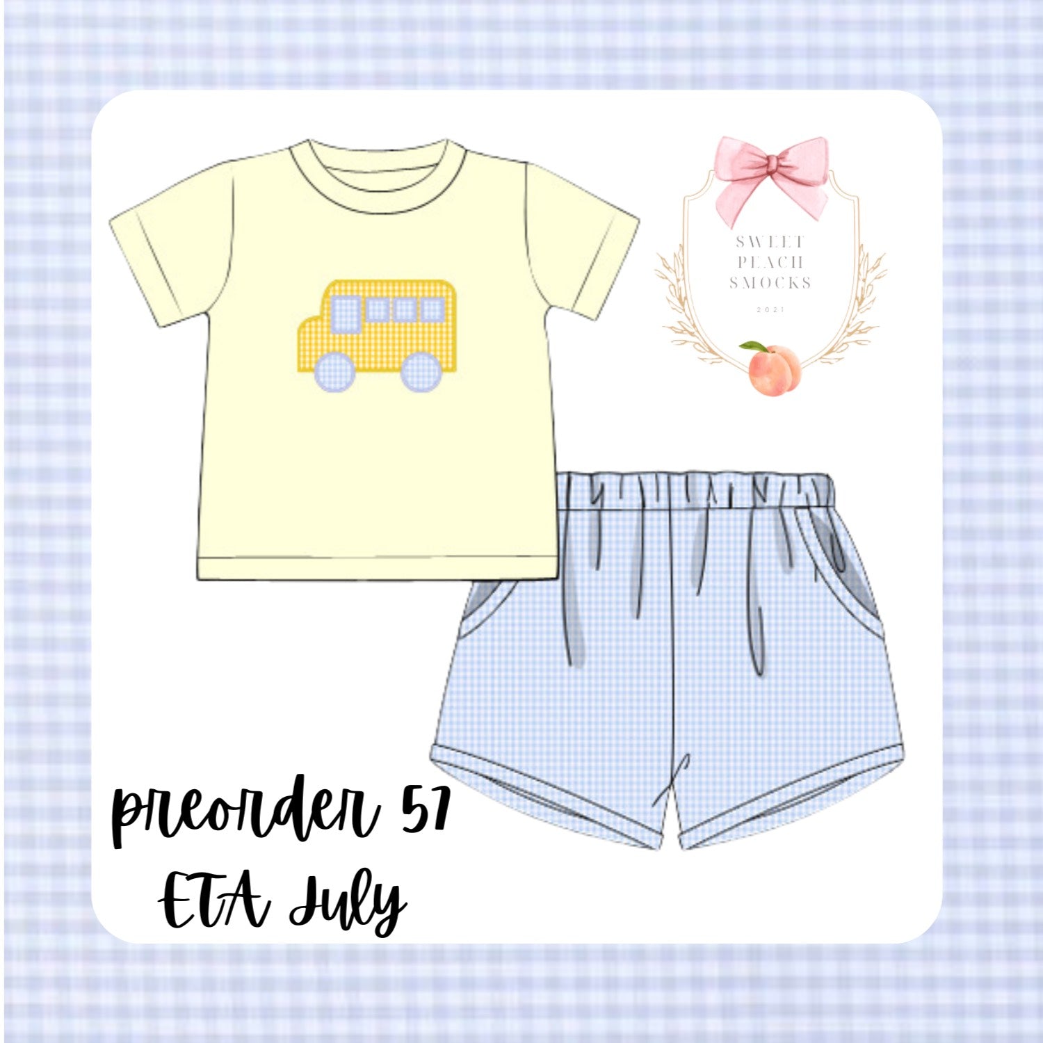 School House Smock Boys Shorts Set