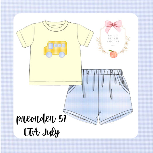 School House Smock Boys Shorts Set