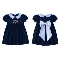 Back to School Navy & Gingham Dress - ETA JULY
