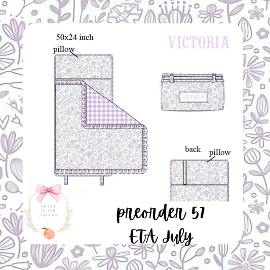 Lavender Floral Personalized Napmat