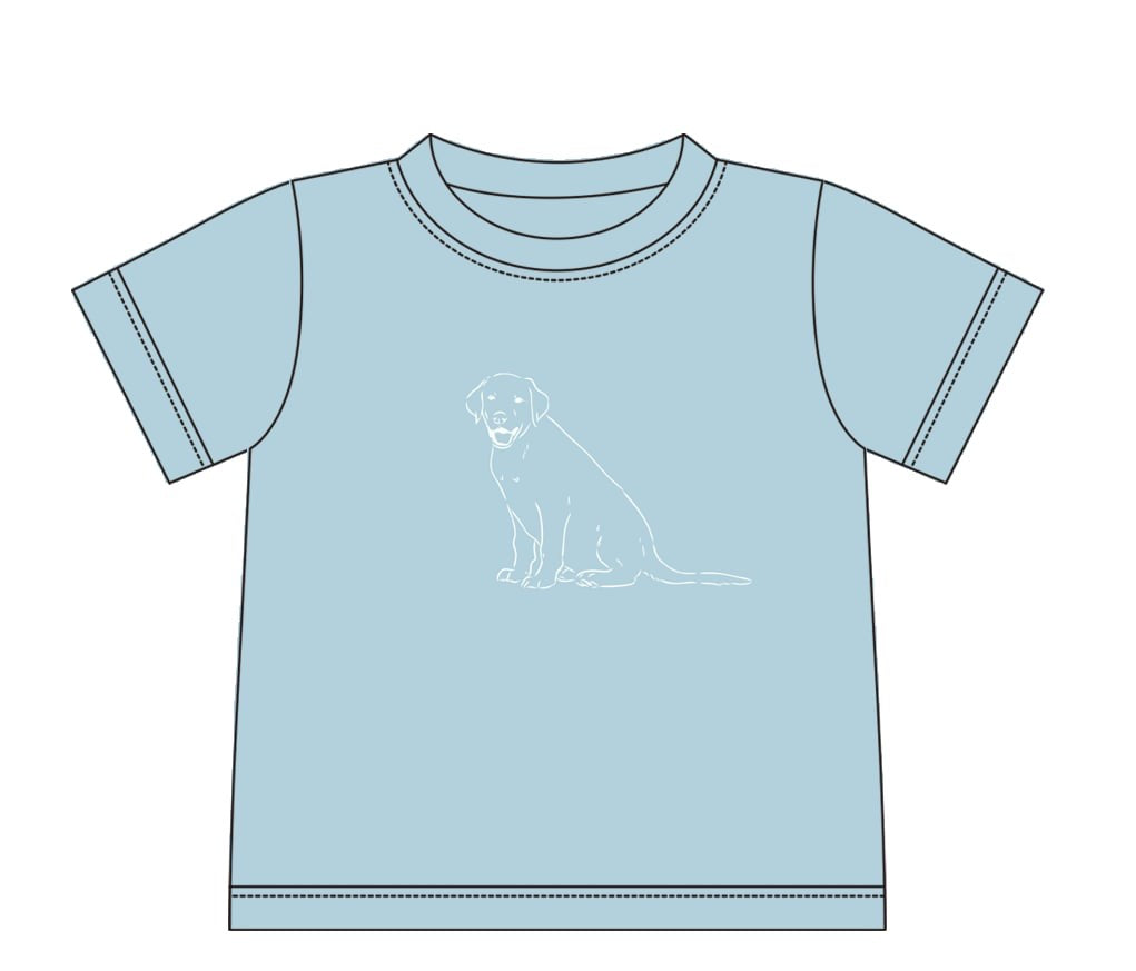 Blue Dog Sketch Graph Tee  - ETA MAY