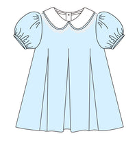 Easter Girls Blue Personalized Dress - no lace on collar