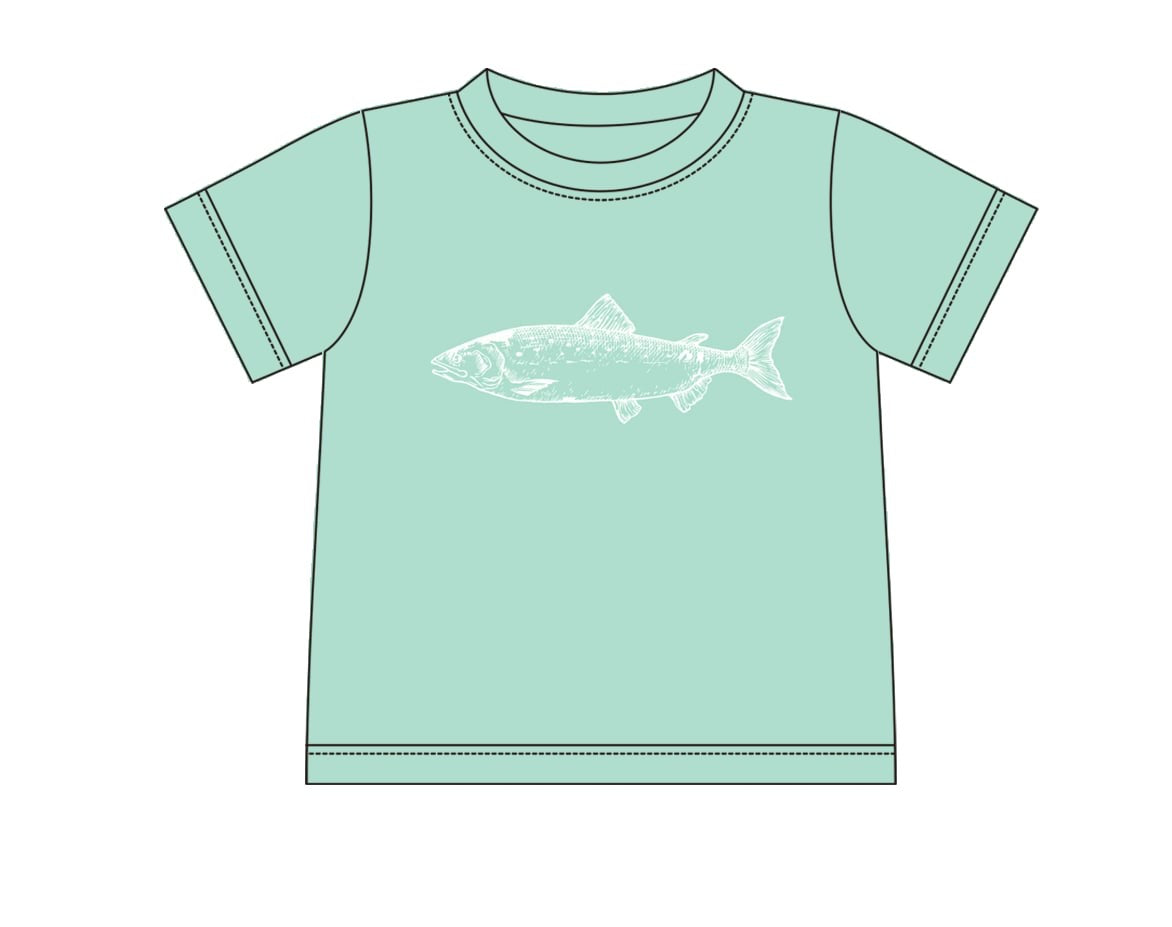 Fish Sketch Graph Tee  - ETA MAY