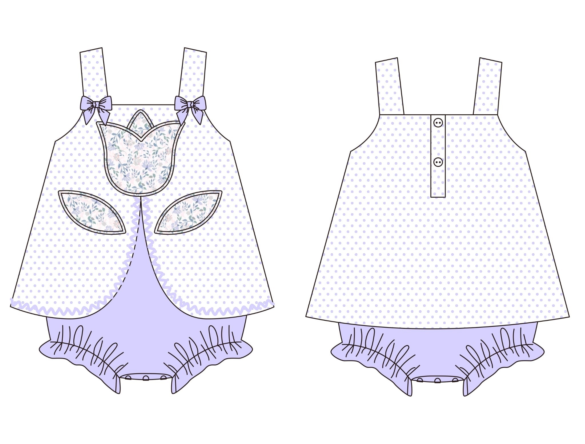 Girls Tulip Bloomer Set