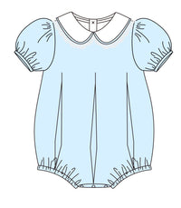 Girls Blue Bubble - no lace on collar