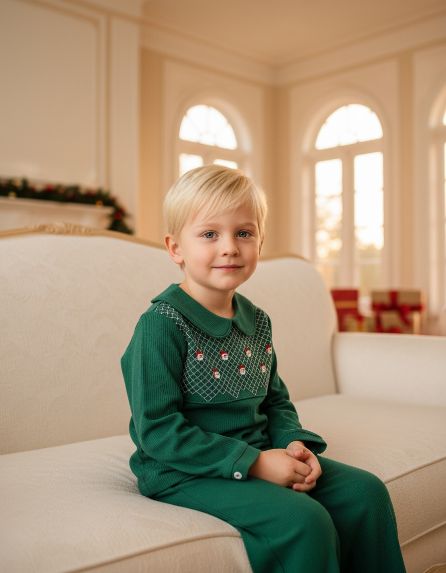 Holly Jolly Geosmock Boys Set