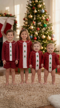 Christmas Heirloom Evergreen Smocked Boys Bubble - ETA OCTOBER