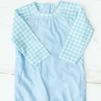 Gingham Rashguard Swim - Boys 1 Piece Rashguard